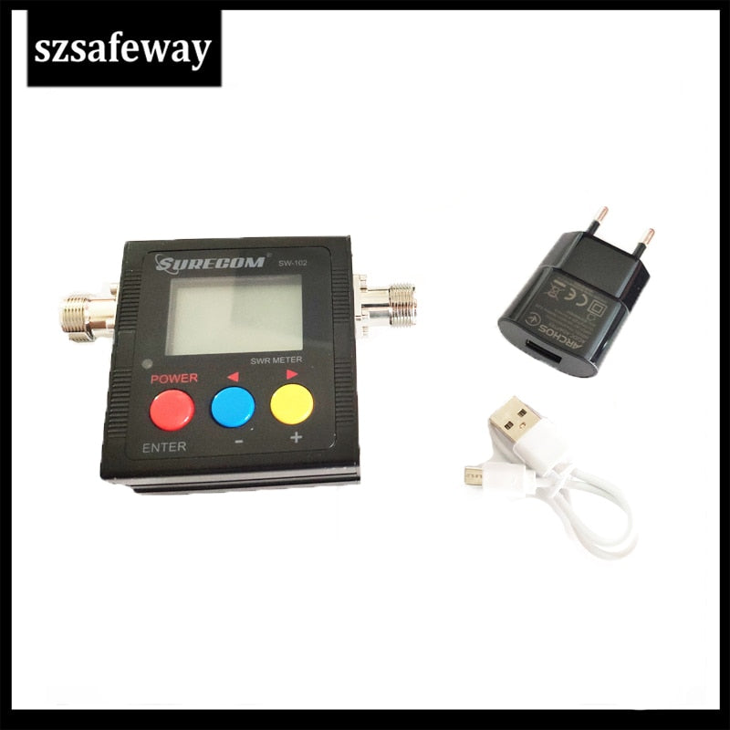 SW-102 125-525 Mhz Digital VHF/UHF Power SWR Meter SURECOM para radio bidireccional SW102