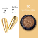 Polvo holográfico brillo de uñas láser plata rosa brillo cromo polvo de uñas brillo Gel esmalte copos para polvo de pigmento