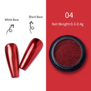 Polvo holográfico brillo de uñas láser plata rosa brillo cromo polvo de uñas brillo Gel esmalte copos para polvo de pigmento