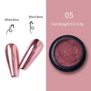 Polvo holográfico brillo de uñas láser plata rosa brillo cromo polvo de uñas brillo Gel esmalte copos para polvo de pigmento