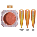 Polvo holográfico brillo de uñas láser plata rosa brillo cromo polvo de uñas brillo Gel esmalte copos para polvo de pigmento