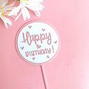 10pcs Happy Birthday Cake Toppers Cake Decoration Handmade Painted Butterfly Cake Topper For Wedding Birthday Party Baby Shower