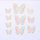 10pcs Happy Birthday Cake Toppers Cake Decoration Handmade Painted Butterfly Cake Topper For Wedding Birthday Party Baby Shower