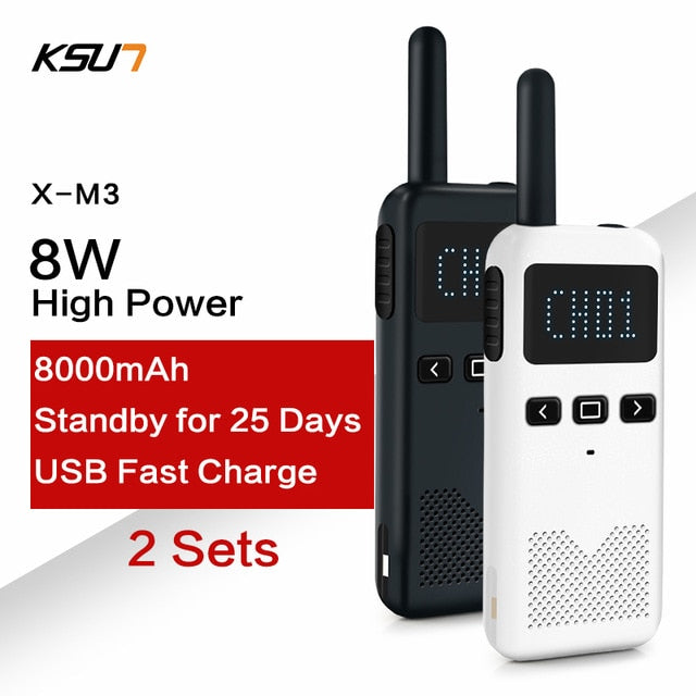2PCS Walkie Talkie KSUN KSM3 Civil Kilometer High Power Intercom Outdoor Handheld  Mini Radio Talkie Walkie