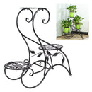 3 Tier Metal Plant Stand Flower Rack Pot Storage Rack Display Shelf Holder Home Indoor Outdoor Decor Garden Balcony 60x22x60cm