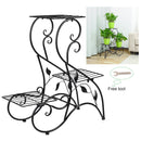 3 Tier Metal Plant Stand Flower Rack Pot Storage Rack Display Shelf Holder Home Indoor Outdoor Decor Garden Balcony 60x22x60cm