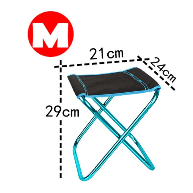 Folding Camping Chair Lightweight Picnic Fishing Chair Foldable Aluminium Cloth Outdoor Portable Beach Chair Outdoor Furniture