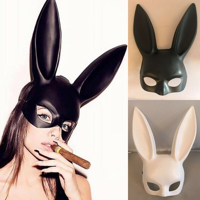 Máscara de conejito Sexy de Halloween para mujer, máscaras de Cosplay, máscaras de Orejas de conejo, fiesta, Bar, club nocturno, accesorios de disfraz