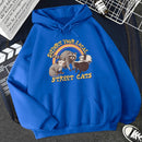 Support Your Local Street Cats Print Frauen Hoodie Cartoons Crewneck Kleidung Vintage Loose Sweatshirt Street Hip Hop Hoody Womens