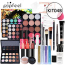 POPFEEL All-in-One-Make-up-Kit (Lidschatten, LiGloss, Lippenstift, Pinsel, Augenbrauen, Concealer) Beauty-Kosmetiktasche