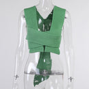 FSDA 2021 Sleeveless Knitted Crop Sweater Sexy Autumn Summer Fashion Vest Black Casual White Jumper Top Female Pullover Y2K