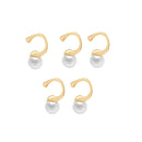 2020 New Fashion Pearl Ear Cuff Bohemia Stackable C Shaped CZ Rhinestone Small Earcuffs Clip Earrings for Women Wedding Jewelry