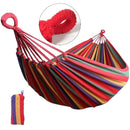 Portable Canvas Hammock Travelling Outdoor Picnic Wooden Swing Chair Camping Hanging Bed Garden Furniture with Backpack