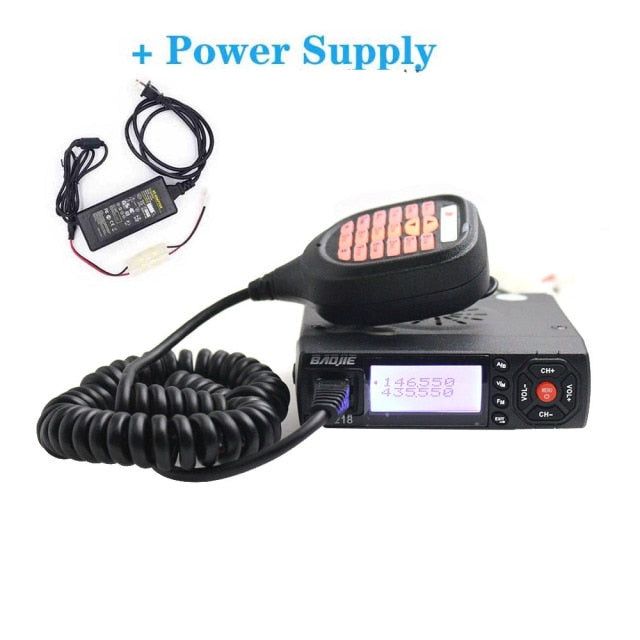 Baojie BJ-218 Mini Radio Móvil 20km 25w Banda Dual VHF / UHF Walkie Talkie 136-174mhz 400-470mhz bj218 Transceptor Estación