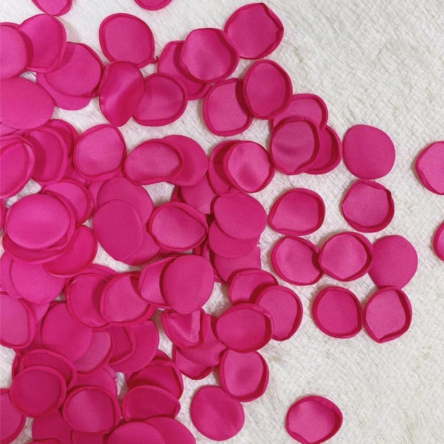 100 unids/bolsa pétalos de rosa de seda artificiales pétalos de satén seda para bodas seda hecha a mano pétalos de rosa de satén suave