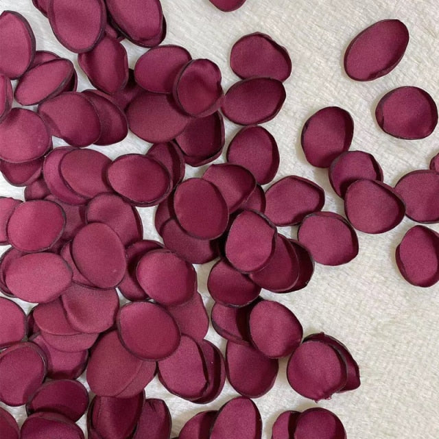 100 pieces /bag Artificial Silk Rose Petals Satin Petals Silk For Weddings Silk Handmade Soft Satin Rose Petals