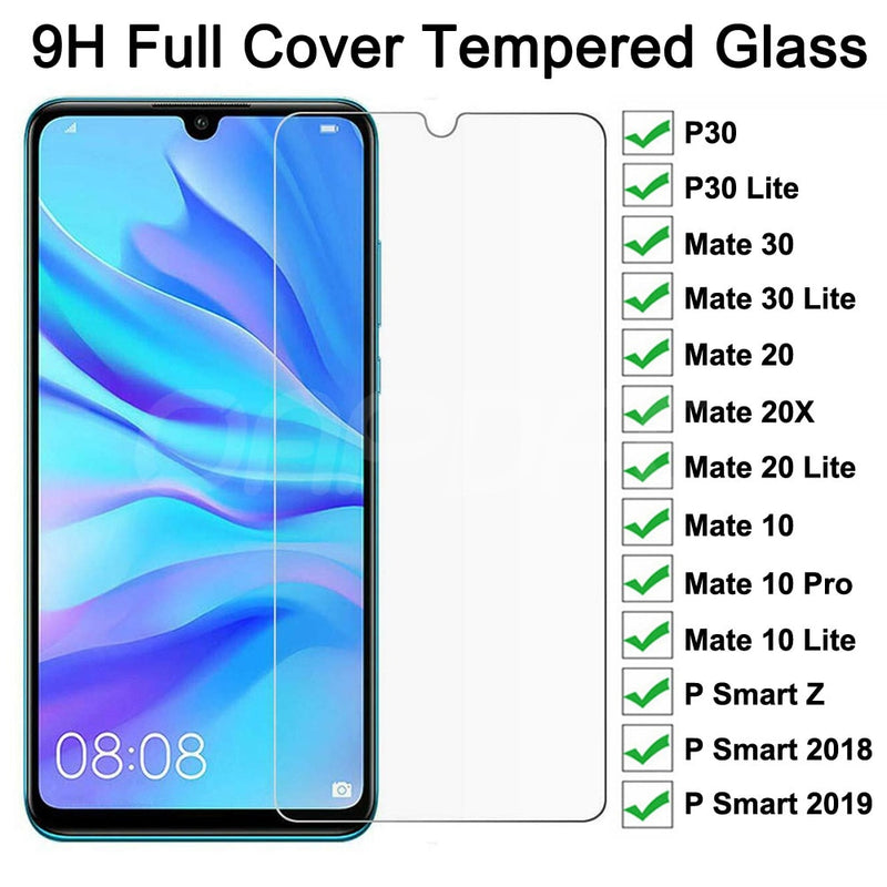 9H Tempered Glass on the For Huawei Mate 30 20 10 Lite 20X P Smart Z 2019 Full Screen Protector Huawei P30 P40 Lite Glass Film