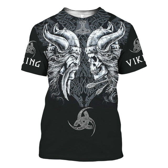 2020 última camiseta con estampado de símbolo vikingo para hombre, camiseta Harajuku de manga corta de verano para hombre, camiseta unisex de hip-hop de calle para hombre, top 01