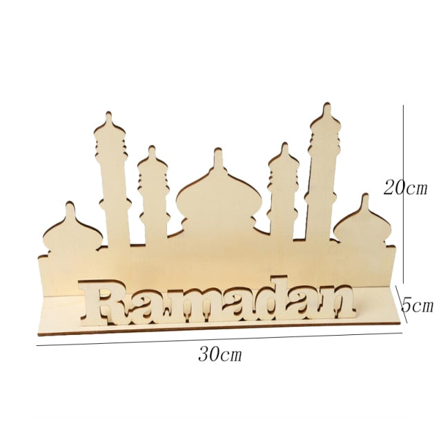 1 Set DIY 10-40cm Iron Metal Ring Wooden Crafts Garland Flowers for Eid Mubarak Ramadan Party Decoration Gift Wedding Home Decor