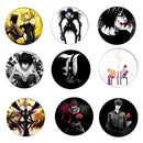 Free Shipping Anime Death Note Cosplay Badge Brooch L·Lawliet Killer Yagami Light Pins Badges for Backpacks Children Gift