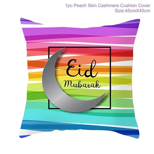 Ramadan MUBARAK Cushion Cover Eid Mubarak Decoration Islamic Muslim Party Favors Islam Gifts Eid Al Adha Ramadan Kareem 45x45cm