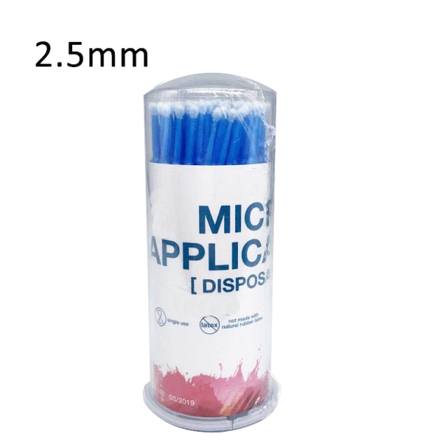 100 uds/botella Dental desechable Micro cepillos aplicadores Micro cepillo odontología Odontologia herramientas de extensión