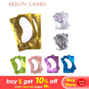 50/100 par/lote de parches para extensiones de pestañas, almohadillas para los ojos, parches de papel, pegatinas rosas sin pelusa para pestañas postizas