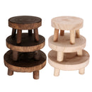 Wooden Flower Pot Stand Small Bench Footstool Art Plant Planter Display Holder Decorative Shelf Balcony Indoor Garden Furniture