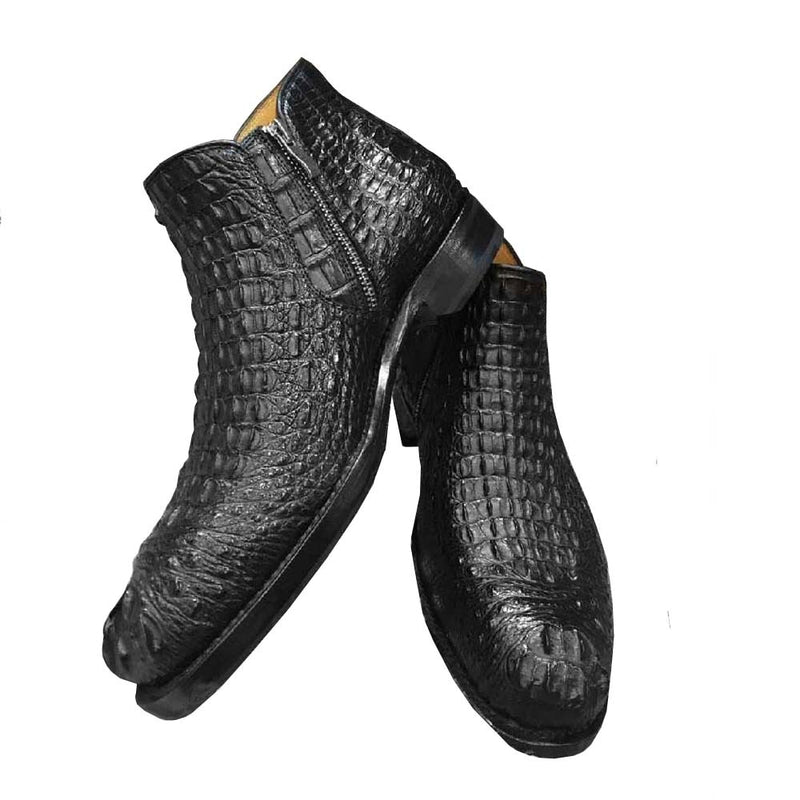 jiangxinduyun botas de cuero de cocodrilo personalizadas cremallera manual cocodrilo del Nilo hombres botas de cocodrilo del Nilo botas cortas