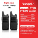 RETEVIS RT622 Mini Walkie Talkie PMR 446 PTT Walkie-talkies portátiles 2 uds Radio bidireccional Radio portátil para Hunting Hotel RT22