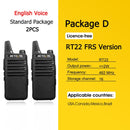 RETEVIS RT622 Mini Walkie Talkie PMR 446 PTT Walkie-talkies portátiles 2 uds Radio bidireccional Radio portátil para Hunting Hotel RT22