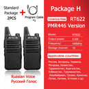 RETEVIS RT622 Mini Walkie Talkie PMR 446 PTT Walkie-talkies portátiles 2 uds Radio bidireccional Radio portátil para Hunting Hotel RT22