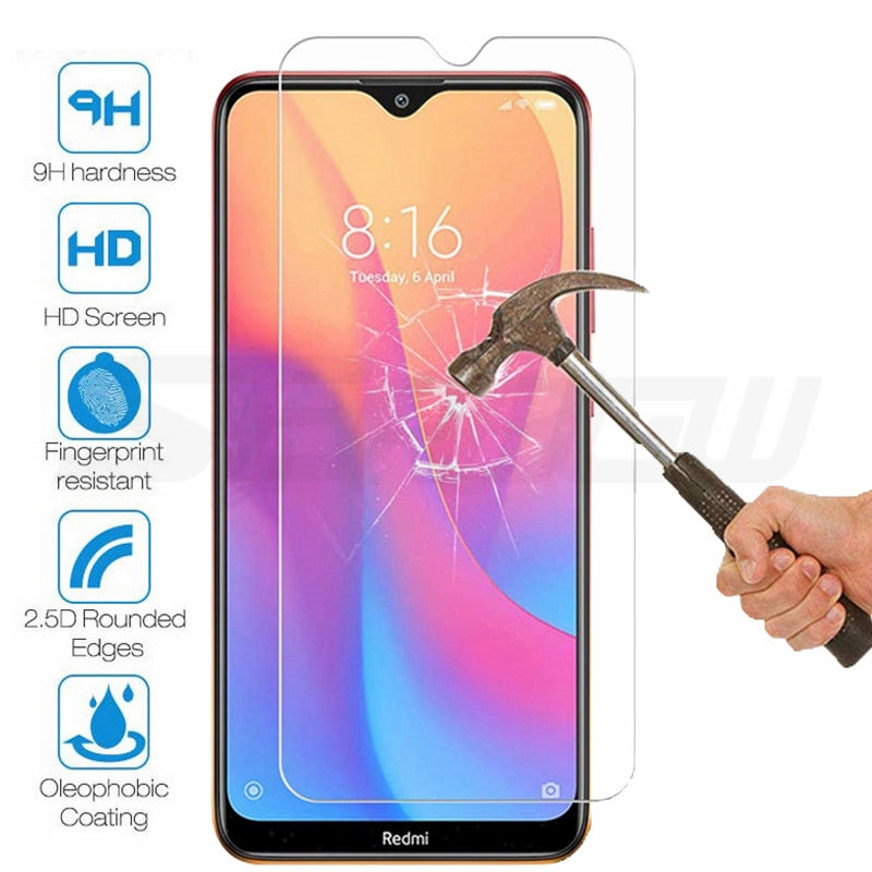 15D Protection Glass For Xiaomi Redmi 7 8 9 7A 8A 9A Tempered Screen Protector Redmi Note 7 8 8T 9S 9 Pro Safety Glass Film Case