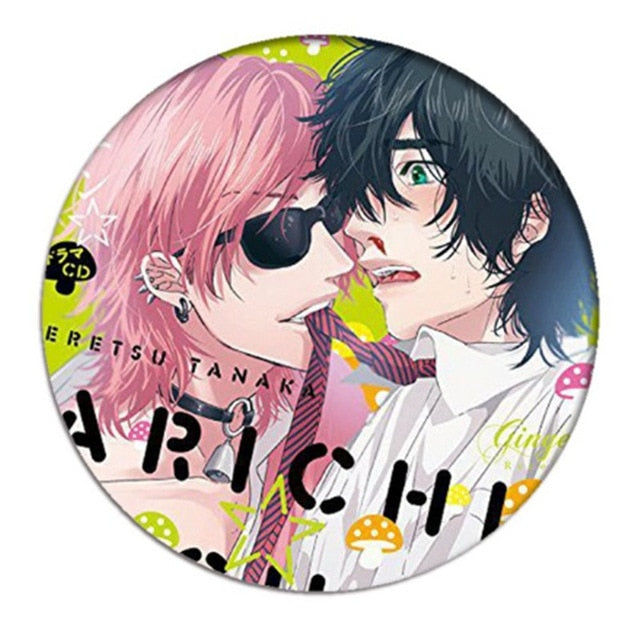 Anime Yarichin Bitch-bu Club Cosplay Abzeichen Ayato Yuri YUI TAMURA Brosche Zubehör für Kleidung Rucksack Dekoration Geschenk
