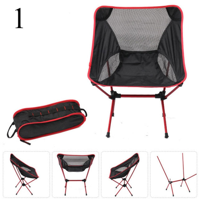 Detachable Portable Folding Moon Chair Camping Outdoor Chairs Beach Fishing Chair Ultralight Garden Hiking Picnic Seat Furniture
