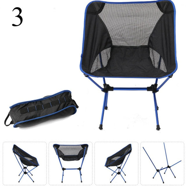 Abnehmbarer tragbarer faltbarer Moon Chair Camping-Stühle im Freien Strand Angelstuhl Ultraleicht Garten Wandern Picknick Sitzmöbel