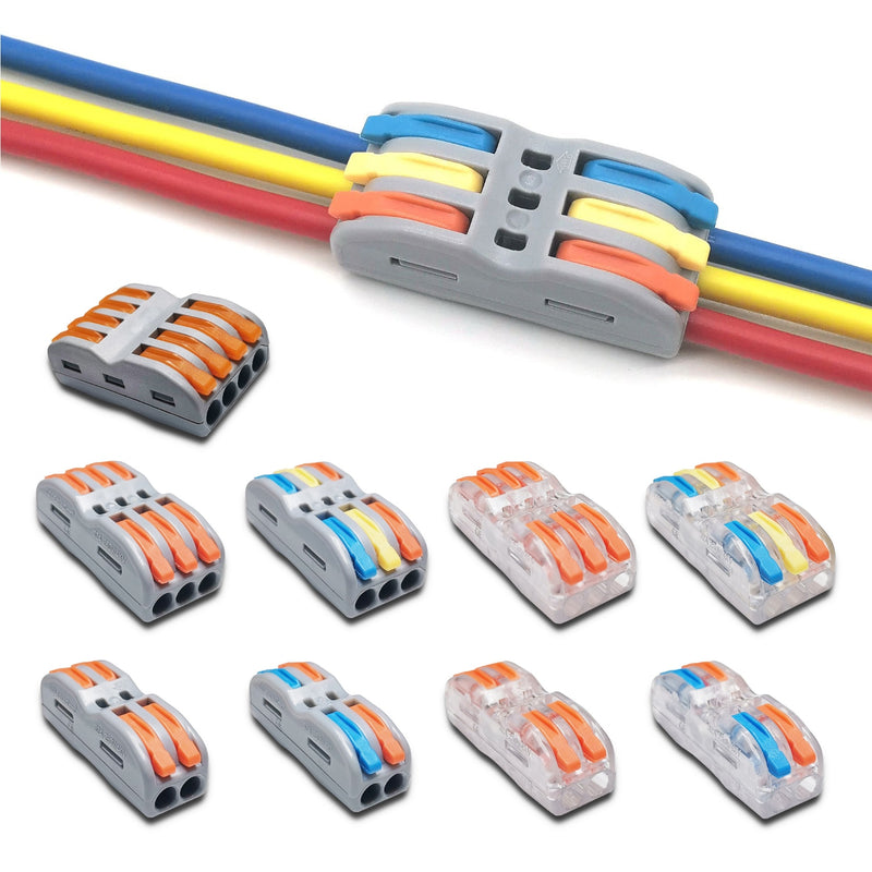 Mini conectores de Cable de alambre rápido conector de cableado de empalme de resorte de Conductor compacto Universal bloque de terminales de inserción 422 SPL-2/3