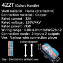 Mini Fast Wire Cable Connectors Universal Compact Conductor Spring Splicing Wiring Connector Push-in Terminal Block 422 SPL-2/3