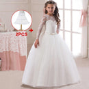 Retail Kids Party Evening Gowns Lace Ball Gown Flower Girl Dresses For Weddings First Communion Dresses For Girls