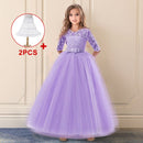 Retail Kids Party Evening Gowns Lace Ball Gown Flower Girl Dresses For Weddings First Communion Dresses For Girls