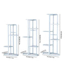 1 Uds. Estantes para plantas, soporte para plantas de flores en maceta de hierro, soporte para macetas múltiples, estante para interiores y exteriores, organizador de exhibición para macetas