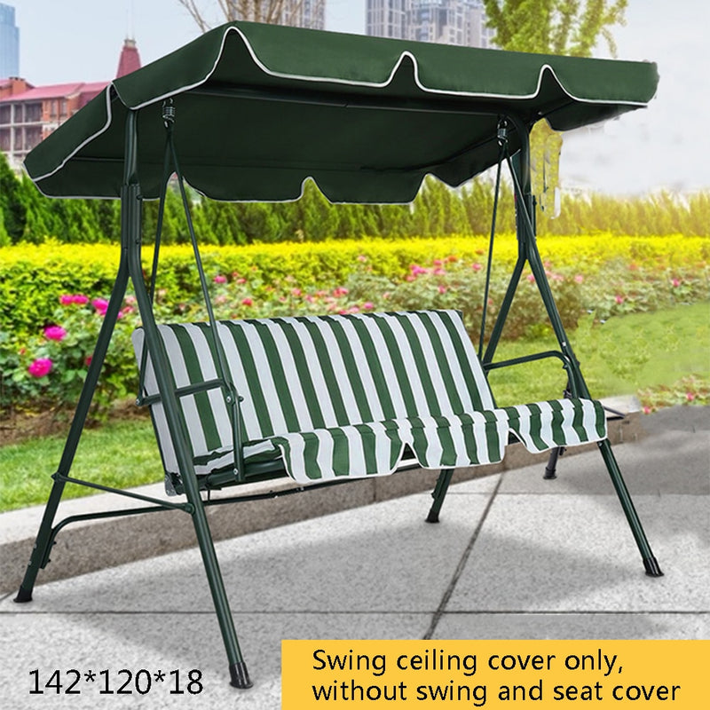 Green/Beige Top Cover Beige Swing Replacement Porch Patio Waterproof Protection Outdoor Canopy Swing Chair Awning Protection