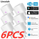 Tuya WiFi UE enchufe inteligente 16A 220V adaptador inalámbrico Control remoto de voz Monitor de energía enchufe temporizador para Google Home Alexa