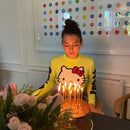 2021 new autumn women's wear Europe and America Kitty Cat letter jacquard short knitted sweater for women thickened sweater