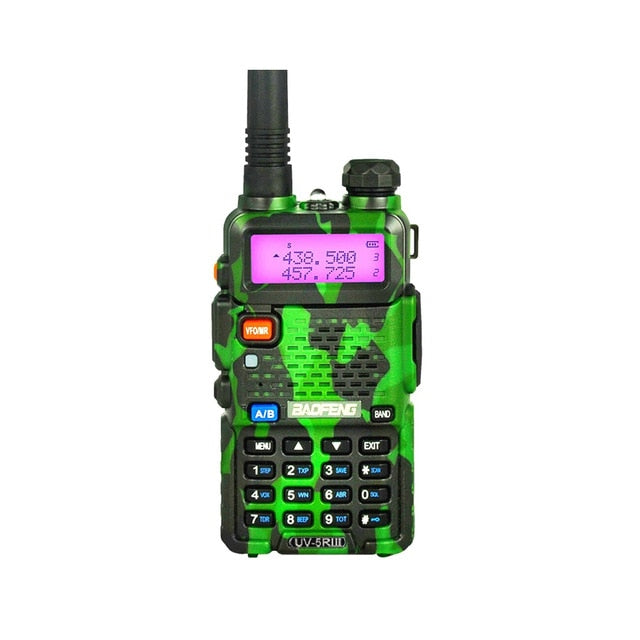 2021 Baofeng UV-5R III Walkie Talkie de antena dual tribanda VHF 136-174Mhz/220-260Mhz y UHF 400-520Mhz Escáner de radioaficionado UV5R UV 5R