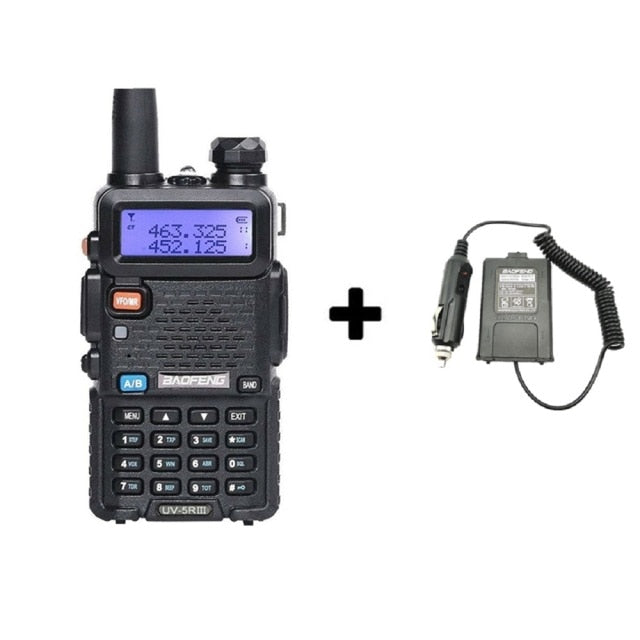 2021 Baofeng UV-5R III Walkie Talkie de antena dual tribanda VHF 136-174Mhz/220-260Mhz y UHF 400-520Mhz Escáner de radioaficionado UV5R UV 5R