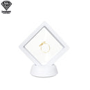 3D Floating Picture Frame Shadow Box Jewelry Display Stand Ring Pendant Holder Protect Jewellery Stone Presentation Case