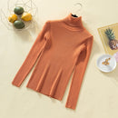 Black Turtleneck Knit Sweater Crop Top Women Long Sleeve Yellow Sweater Sexy Winter Clothes Women 2020 Long Sleeves Routine Top