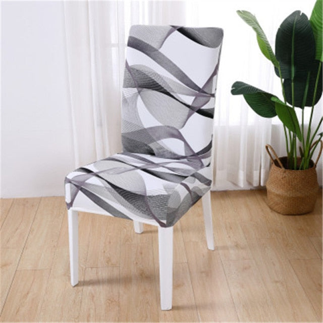 Plain Dining Chair Cover Spandex Elastic Chair Slipcover Case Stretch Seat Cover for Wedding Hotel Banquet Living Room