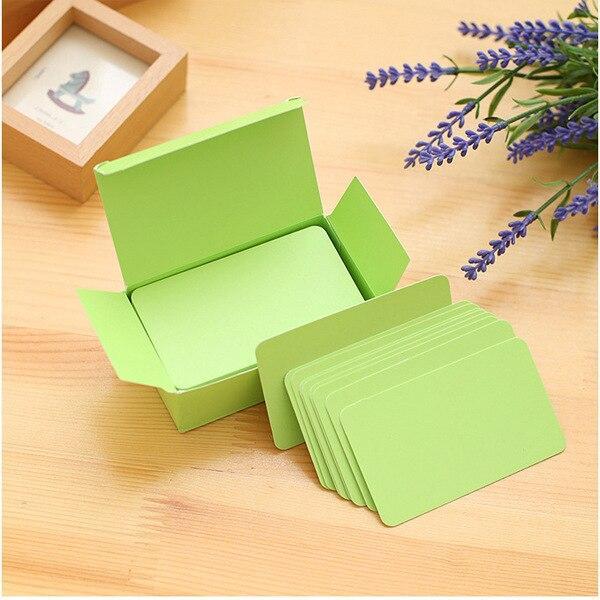 100Pcs/box Kraft Paper Card Blank Business Cards Message Thank You Cards Label Bookmarks Learning Cards